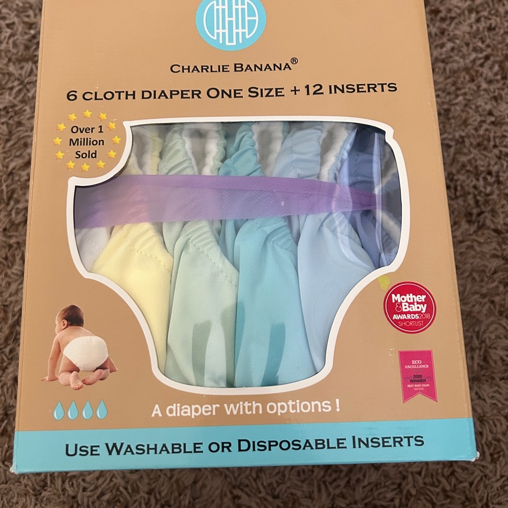 Charlie Banana Pastel Cloth Diaper Set